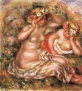 Pierre Renoir The Nudes Wearing Hats oil painting